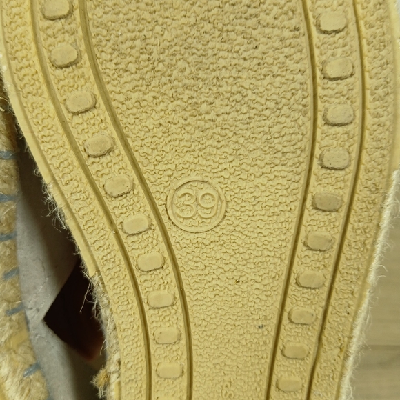 Verbenas Carmen Light Gray Leather Espadrille Slip-On Flat Shoes 689 - Picture 12 of 13